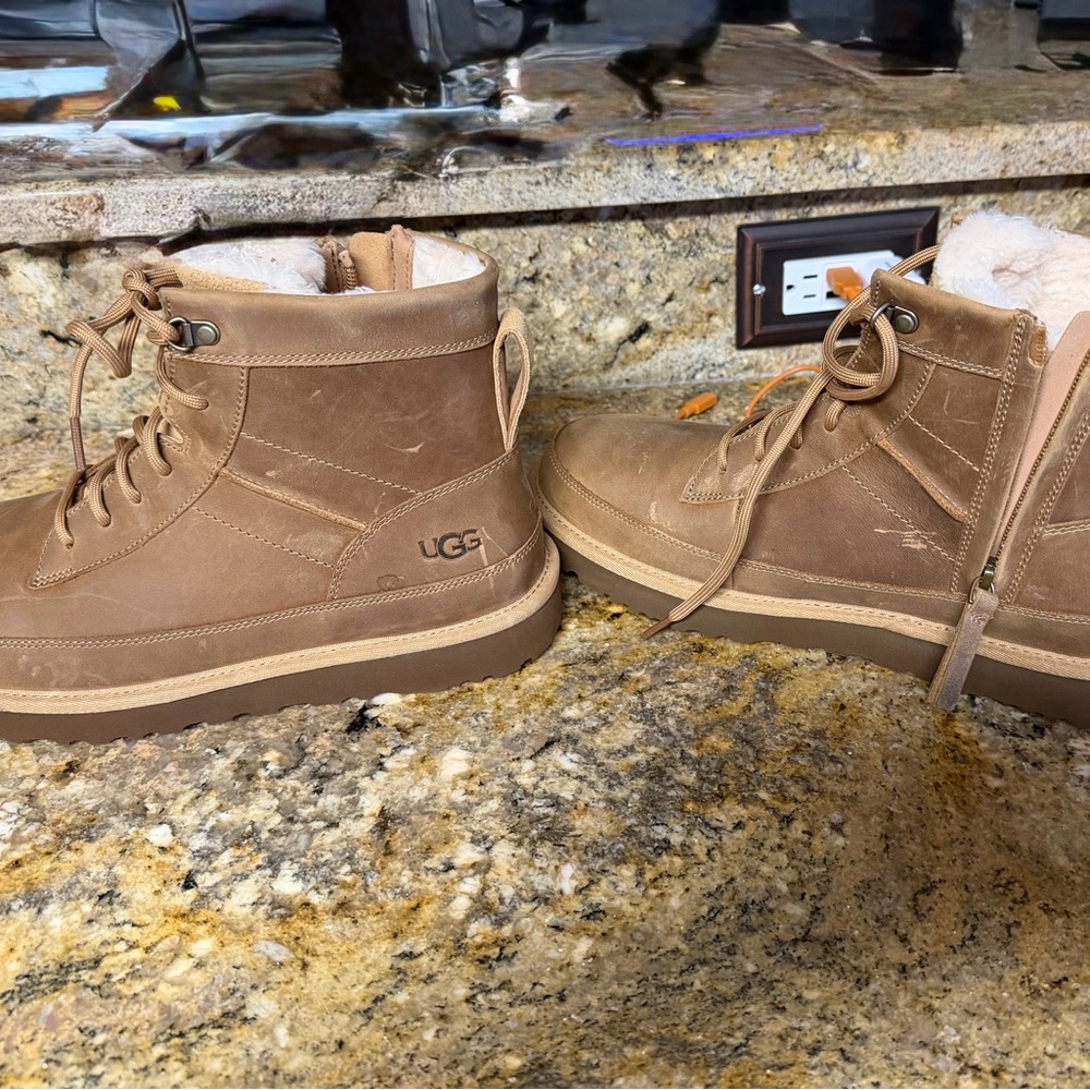 UGG Men's Brown Lace-Up Boots